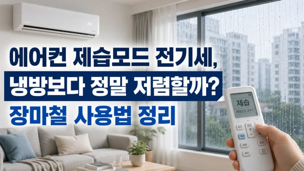 에어컨 제습모드 전기세와 냉방모드 사용법을 비교한 장마철 에어컨 사용 썸네일